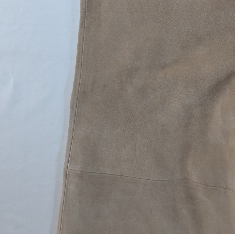 Massini Women's Tan Genuine Suede Leather Pants Size 10 - Picture 7 of 14